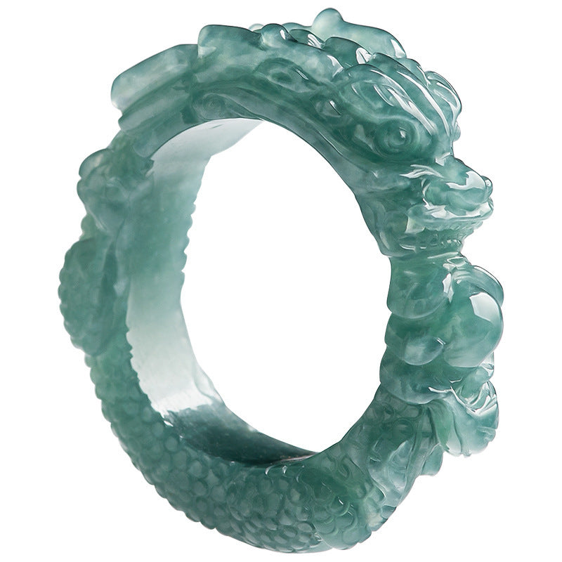 Bague Homme Jadéite Bleue – Maître du Destin