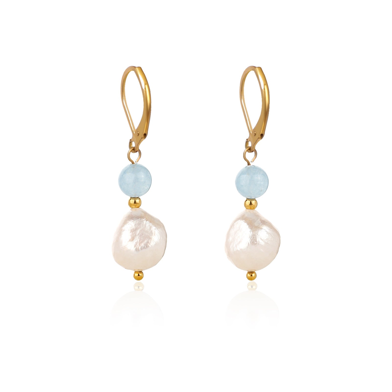 Aquamarine and Pearl Earrings – Pure Light