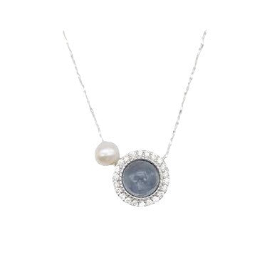 Collier Aigue-Marine et Perle – Harmonie Heureuse, Argent 925