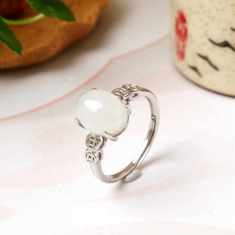 Bague Jade – Onde de Jade, Argent