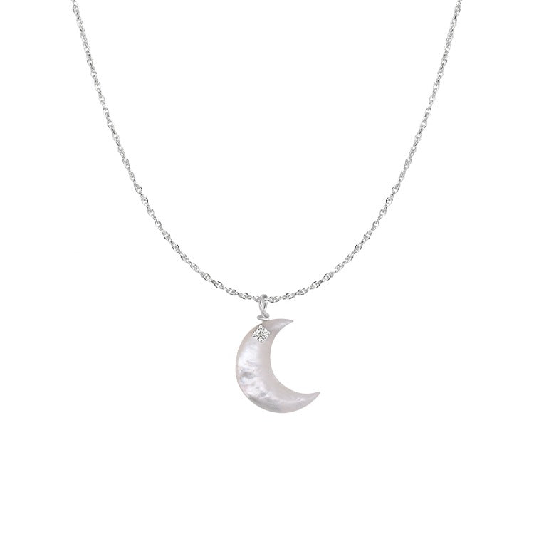 Collier Lune Nacre – Cycle Sacré Argent
