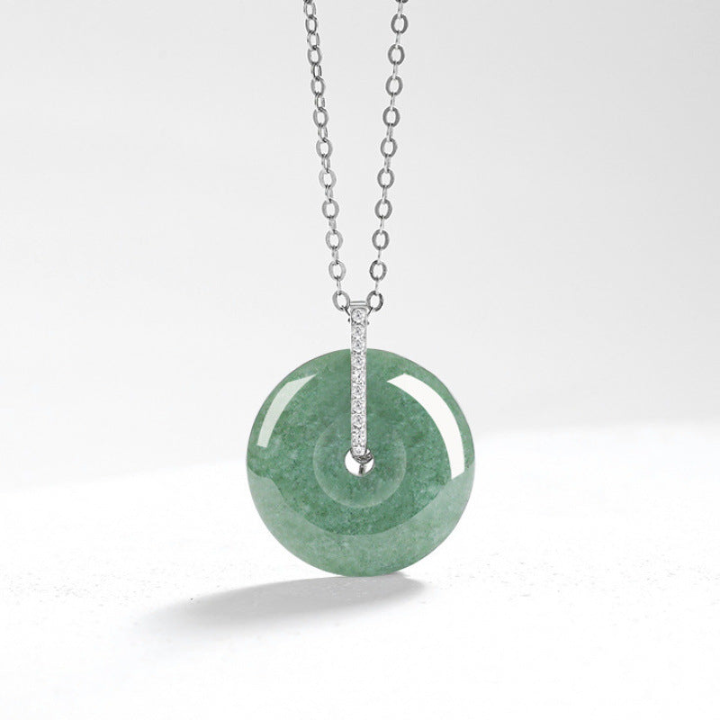 Collier Jadeïte – Flamme Douce, Argent
