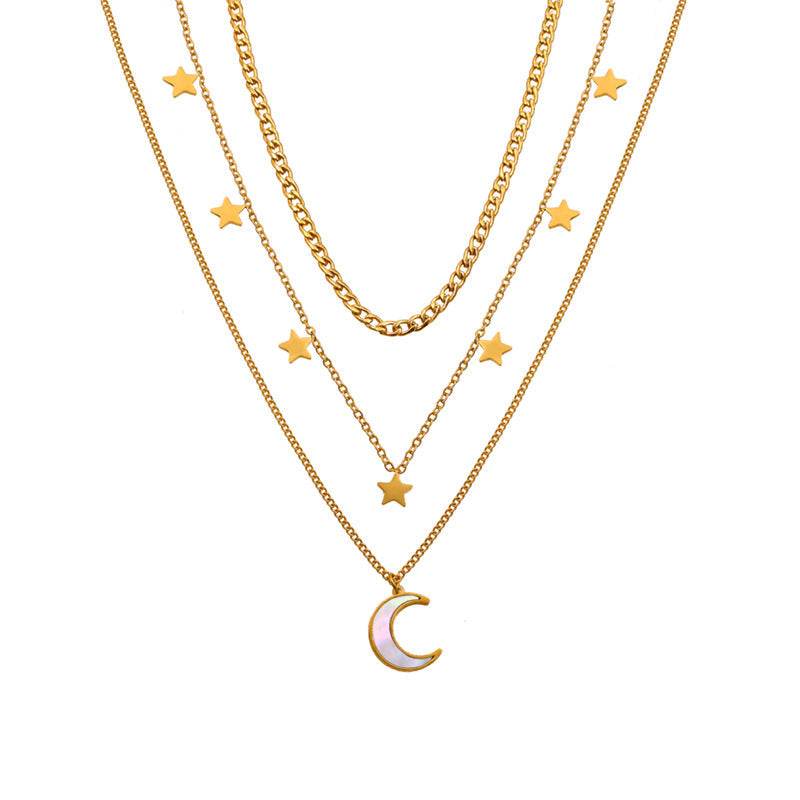 Collier Lune Nacre – Voile de Nuit