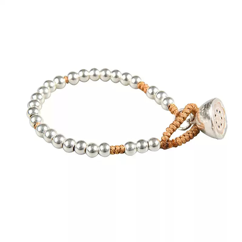 Bracelet Enfant – Graine de Lotus, Argent