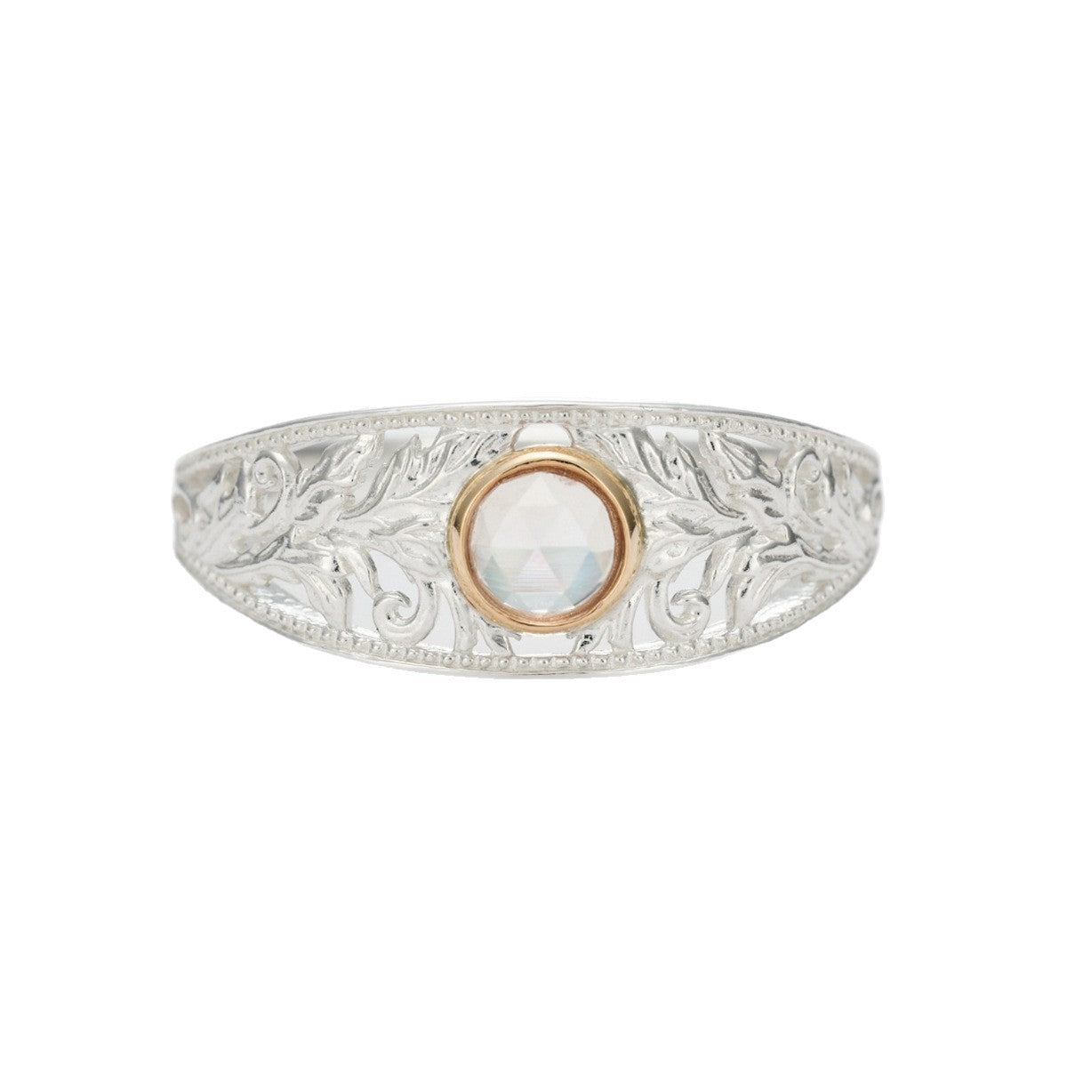 Bague Labradorite – Feuillage Céleste, Argent