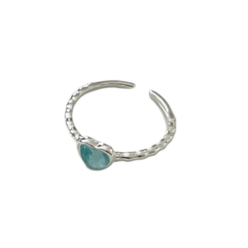Bague Aigue-marine – Pureté Originelle, Argent