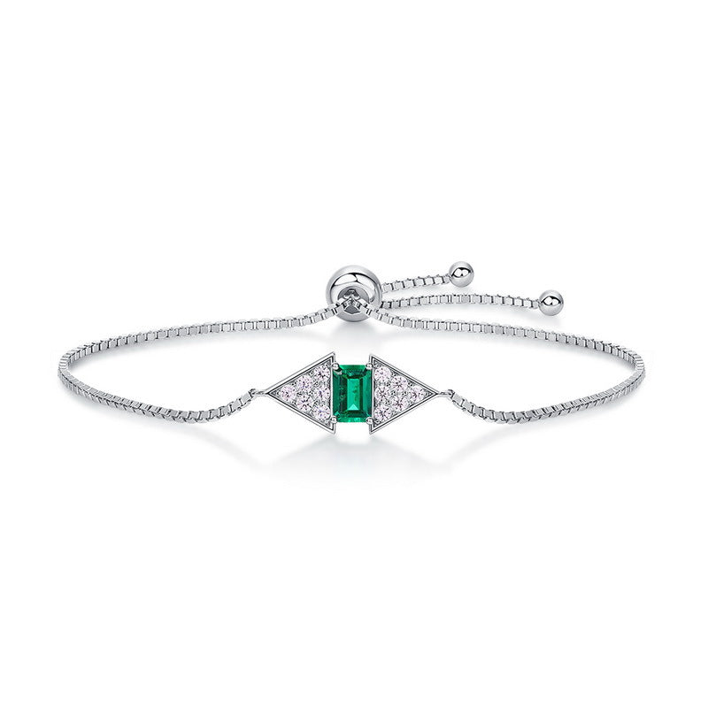 Emerald Bracelet – Royal Brilliance, 925 Sterling Silver