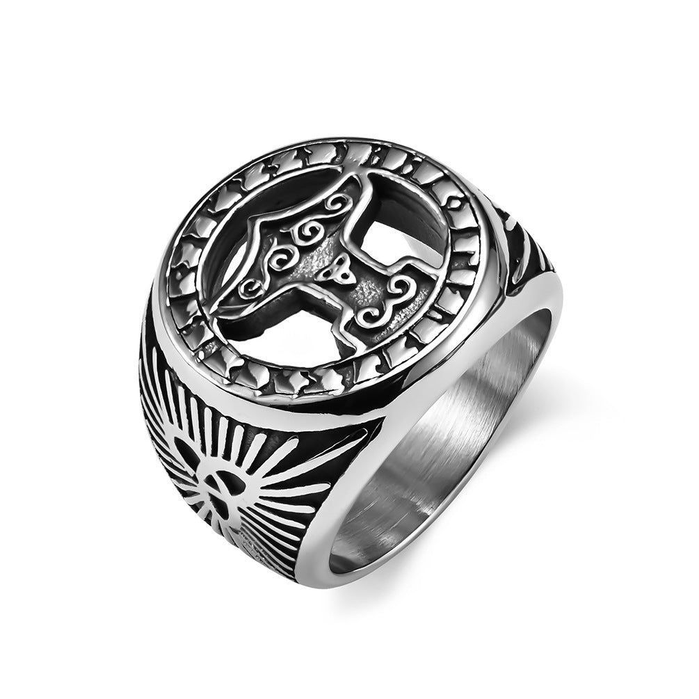 Bague Homme Viking – Marteau Protecteur