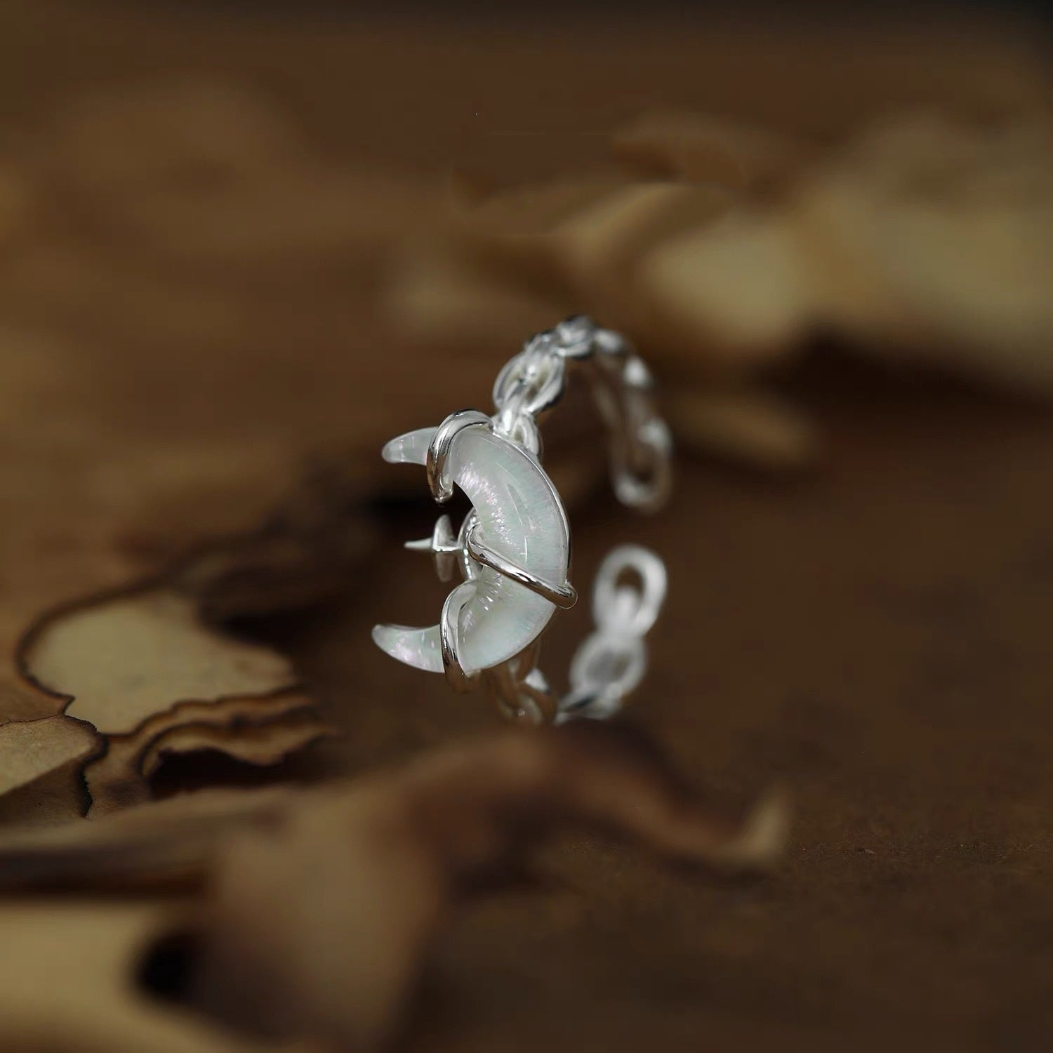 Bague Pierre de Lune – Secret de Lune, Argent 925