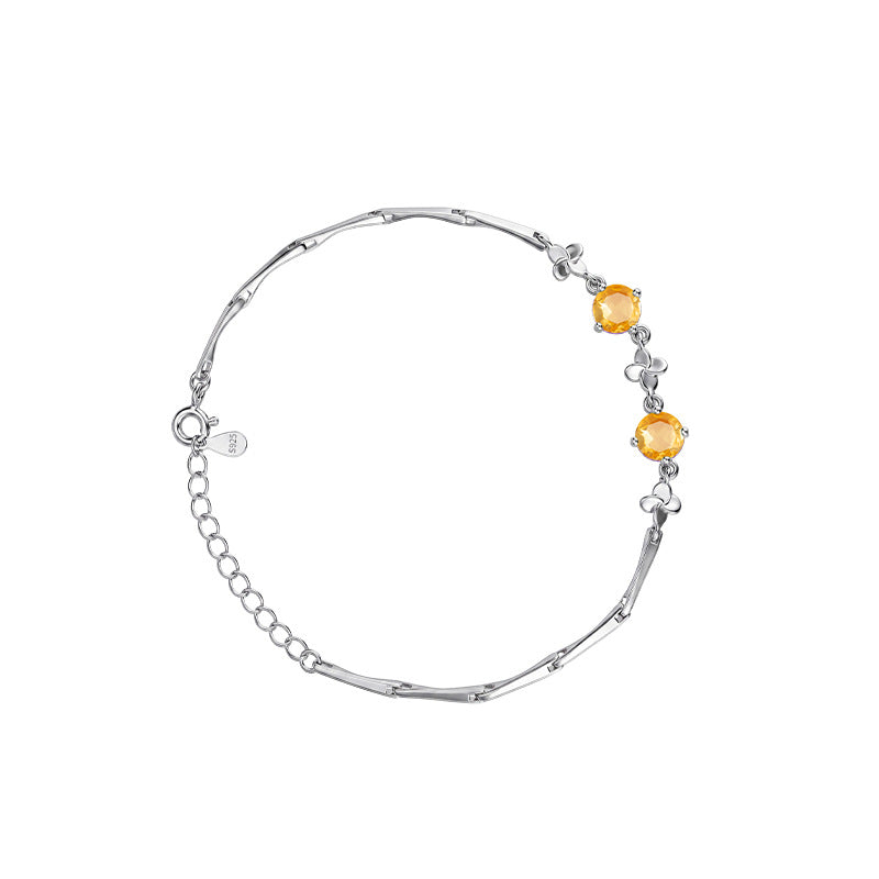 Bracelet Citrine – Soleil d’Or, Argent
