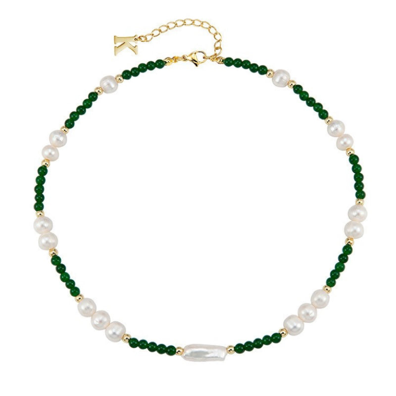 Collier Homme Perle – Echo Nocturne, Plaqué Or