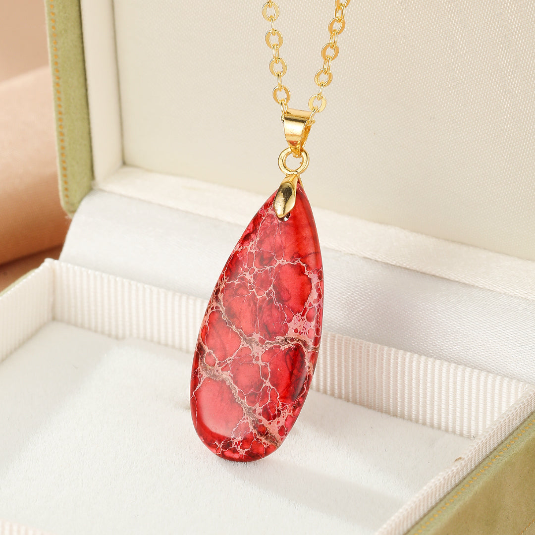 Collier Jaspe – Flamme Minérale