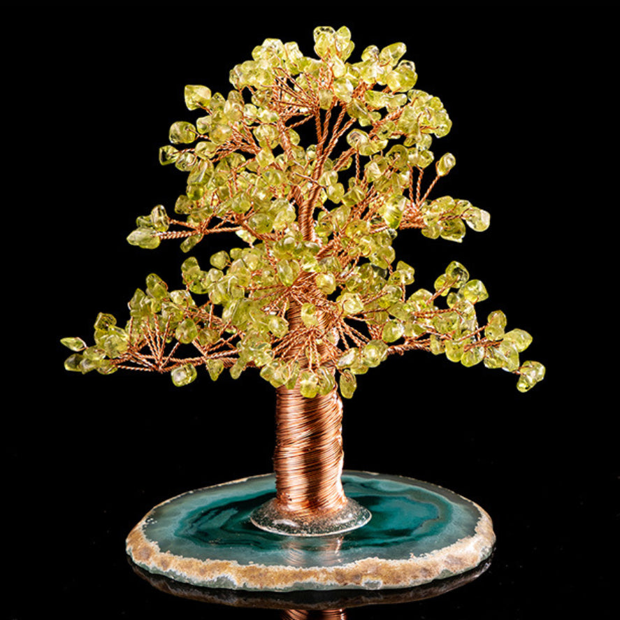 Abondance - Arbre de Vie en Péridot et Agate