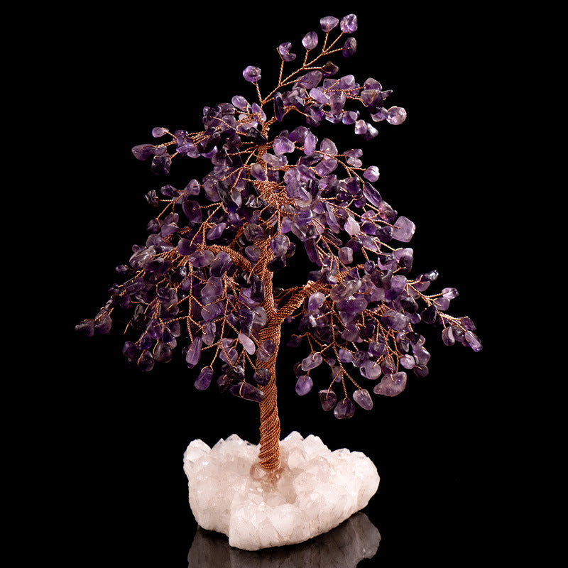 Calmness - Amethyst and Clear Quartz Tree of Life