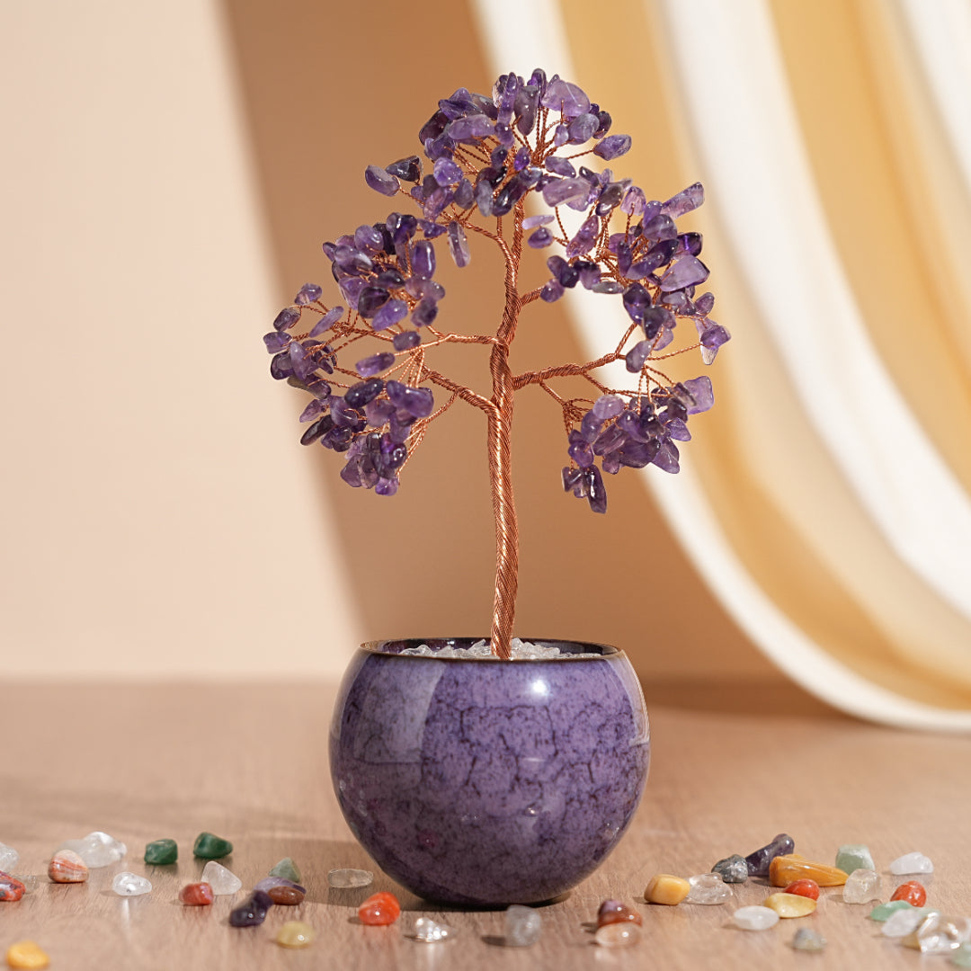 Arbre de Vie en Pierres Naturelles - Équilibre Sacré