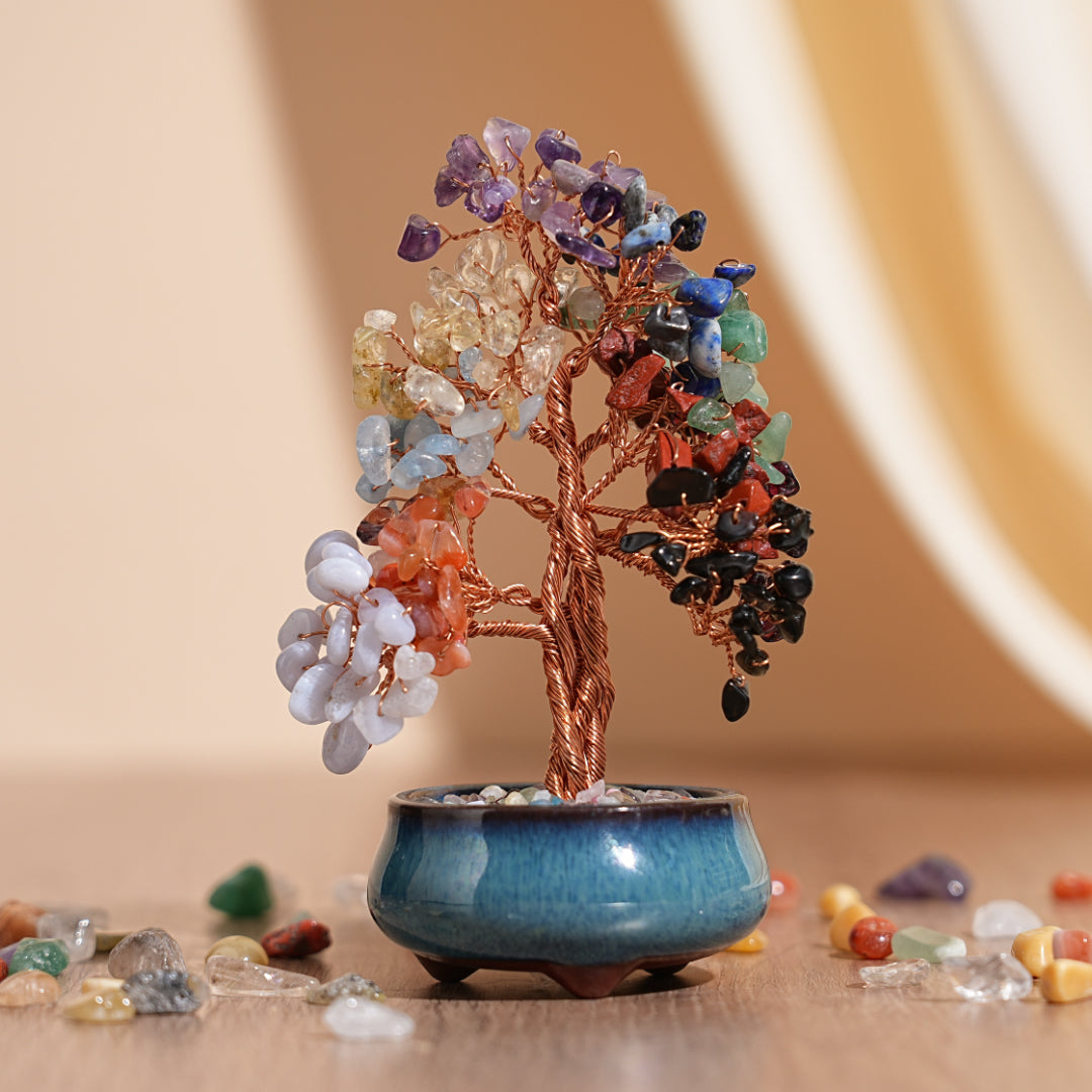 Arbre de Vie en Pierres Naturelles – Éveil Merveilleux