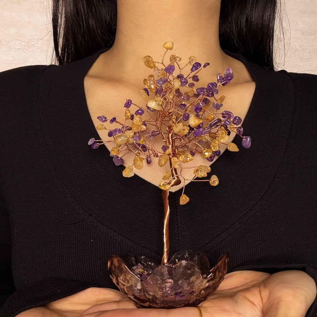 Arbre de Vie en Pierres Naturelles – Joyau Cristallin