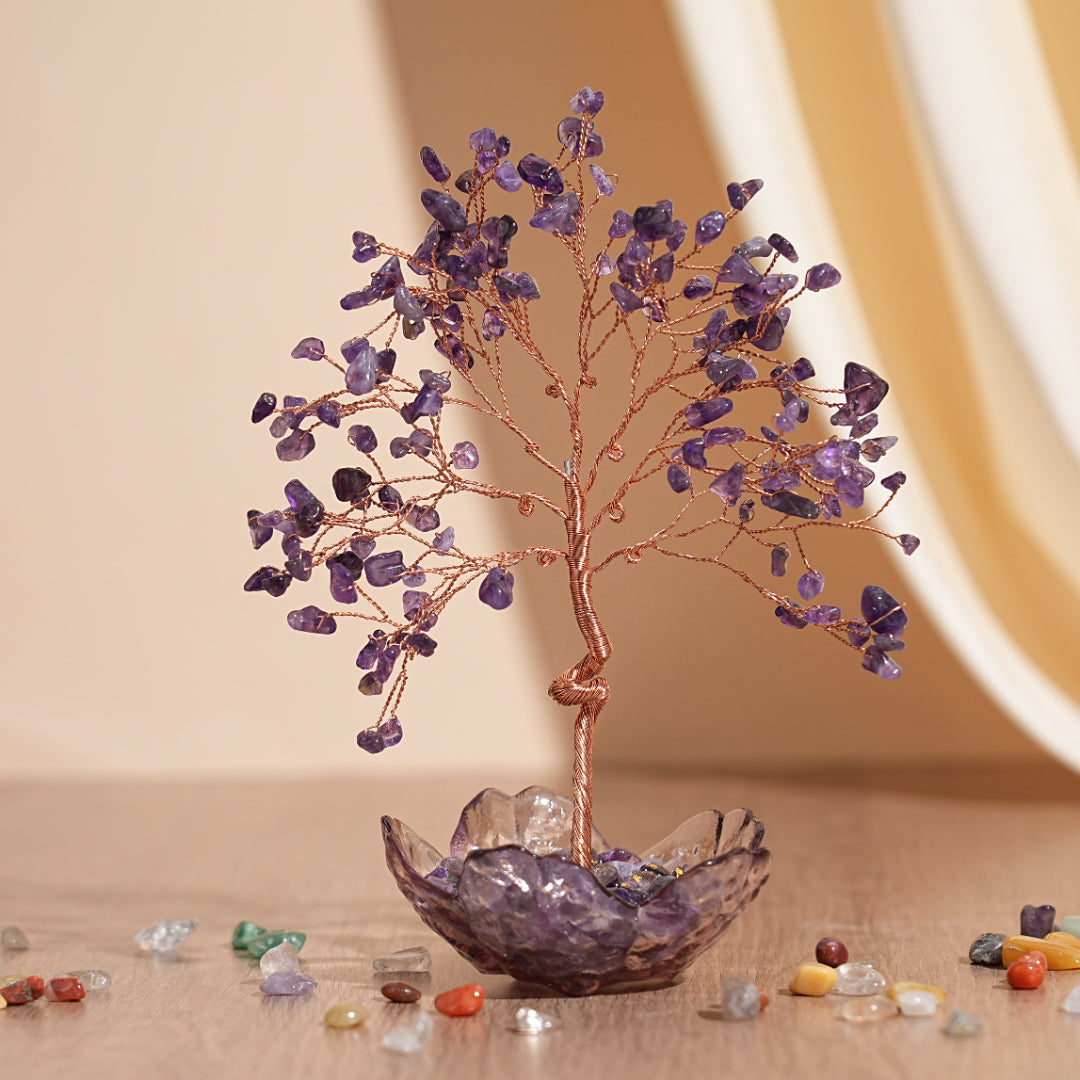 Arbre de Vie en Pierres Naturelles – Joyau Cristallin