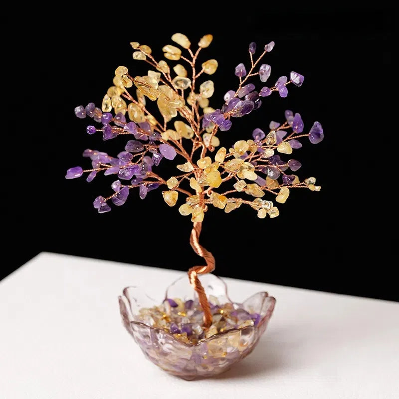 Arbre de Vie en améthyste et citrine
