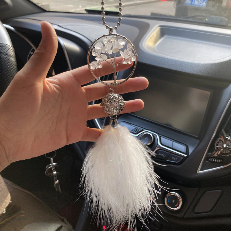 Attrape Rêve Arbre de Vie “Bonheur” en quartz clair