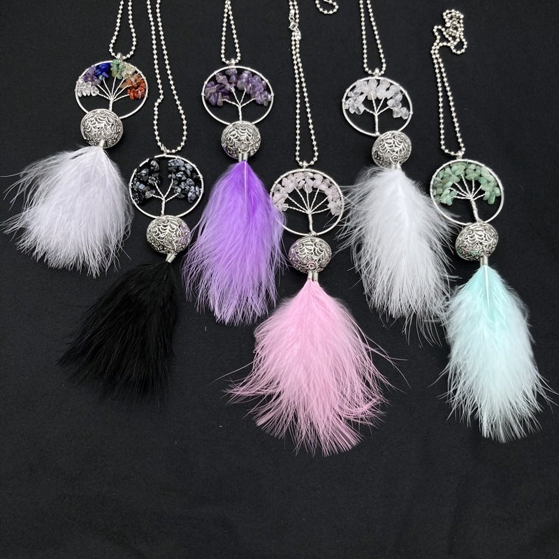 Dreamcatcher Tree of Life "Happiness" in Natural Stones
