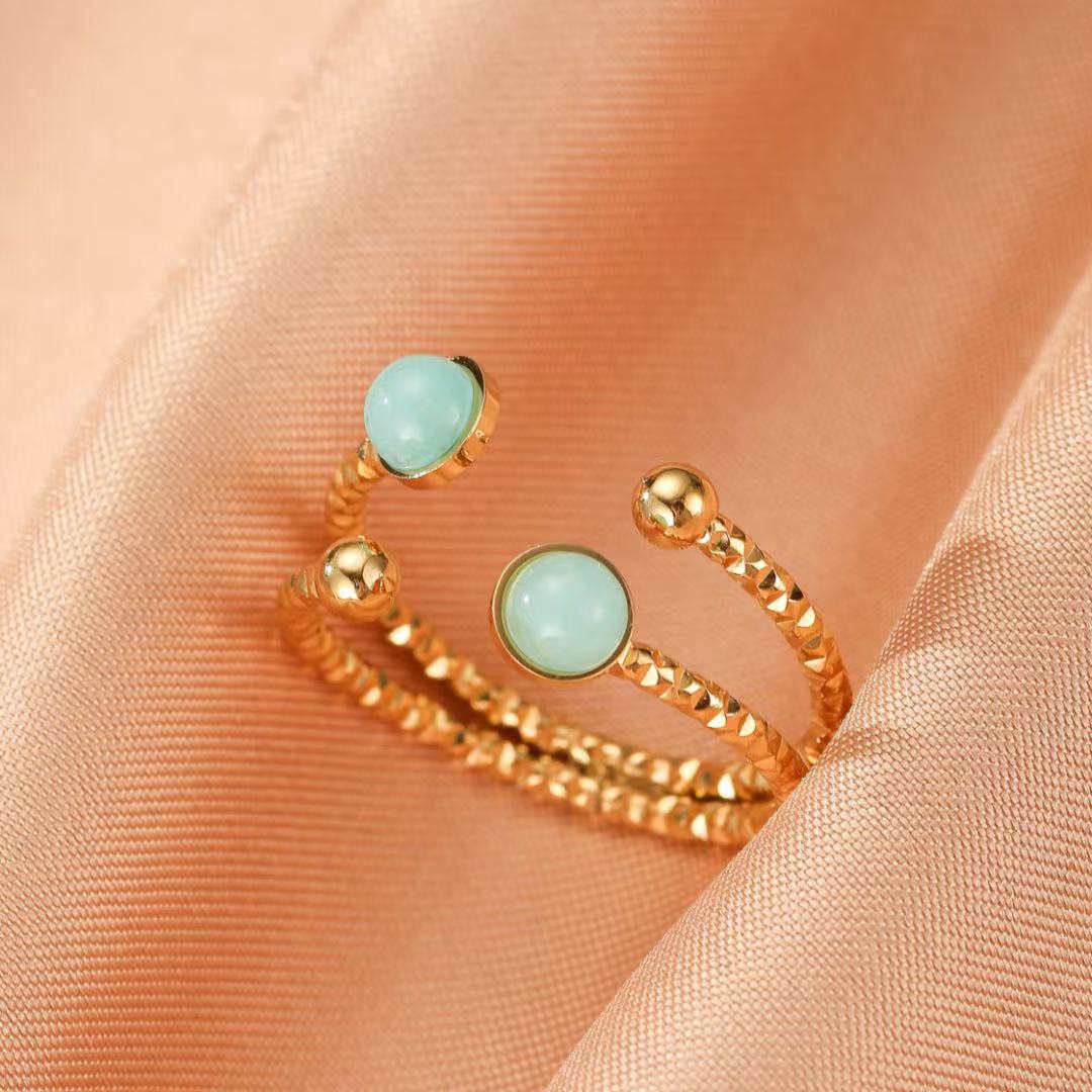 Bague Amazonite – Sagesse Jumelle