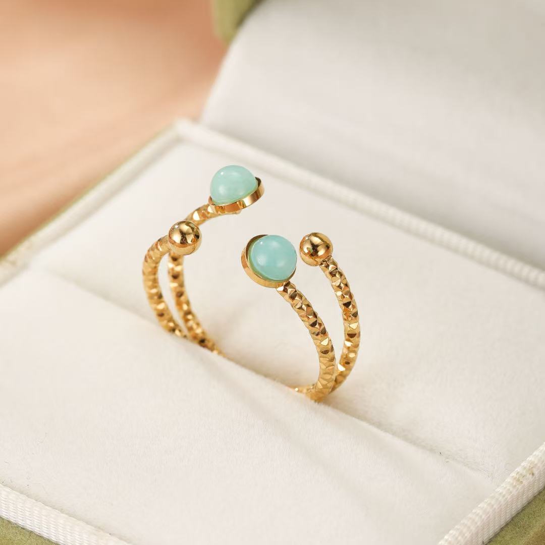Bague Amazonite – Sagesse Jumelle