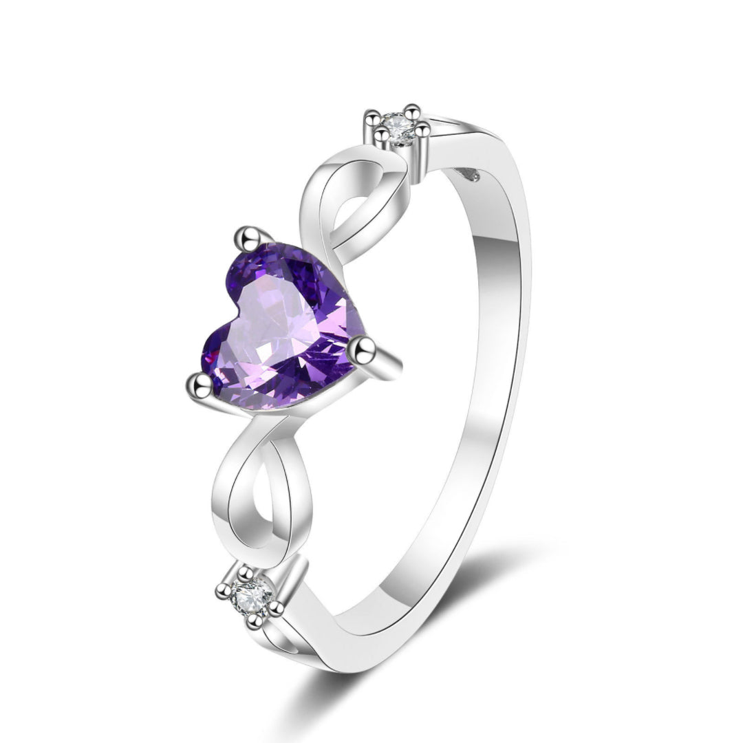 Amethyst Ring – Heart of Eternity, Silver