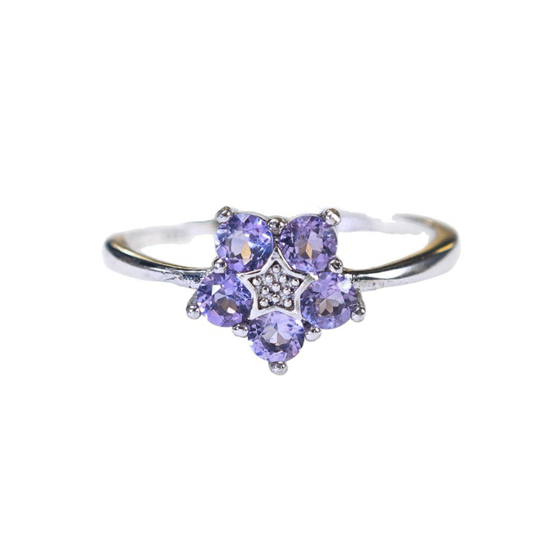 Bague Améthyste – Étoile Intérieure, Argent