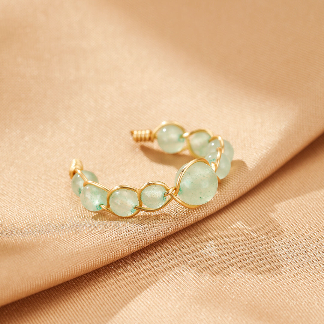 Bague Aventurine – Double Éclat