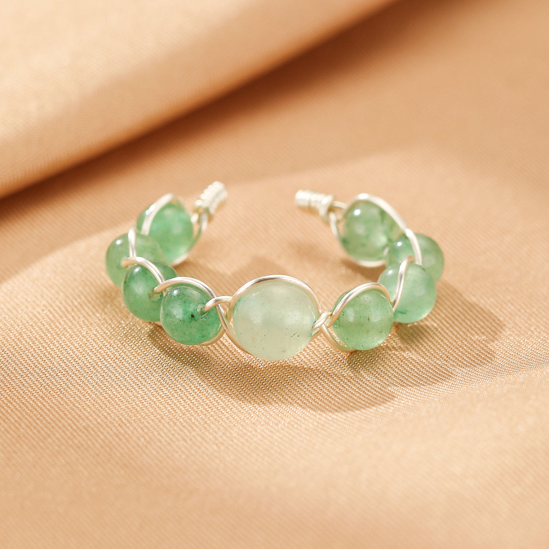 Bague Aventurine – Double Éclat