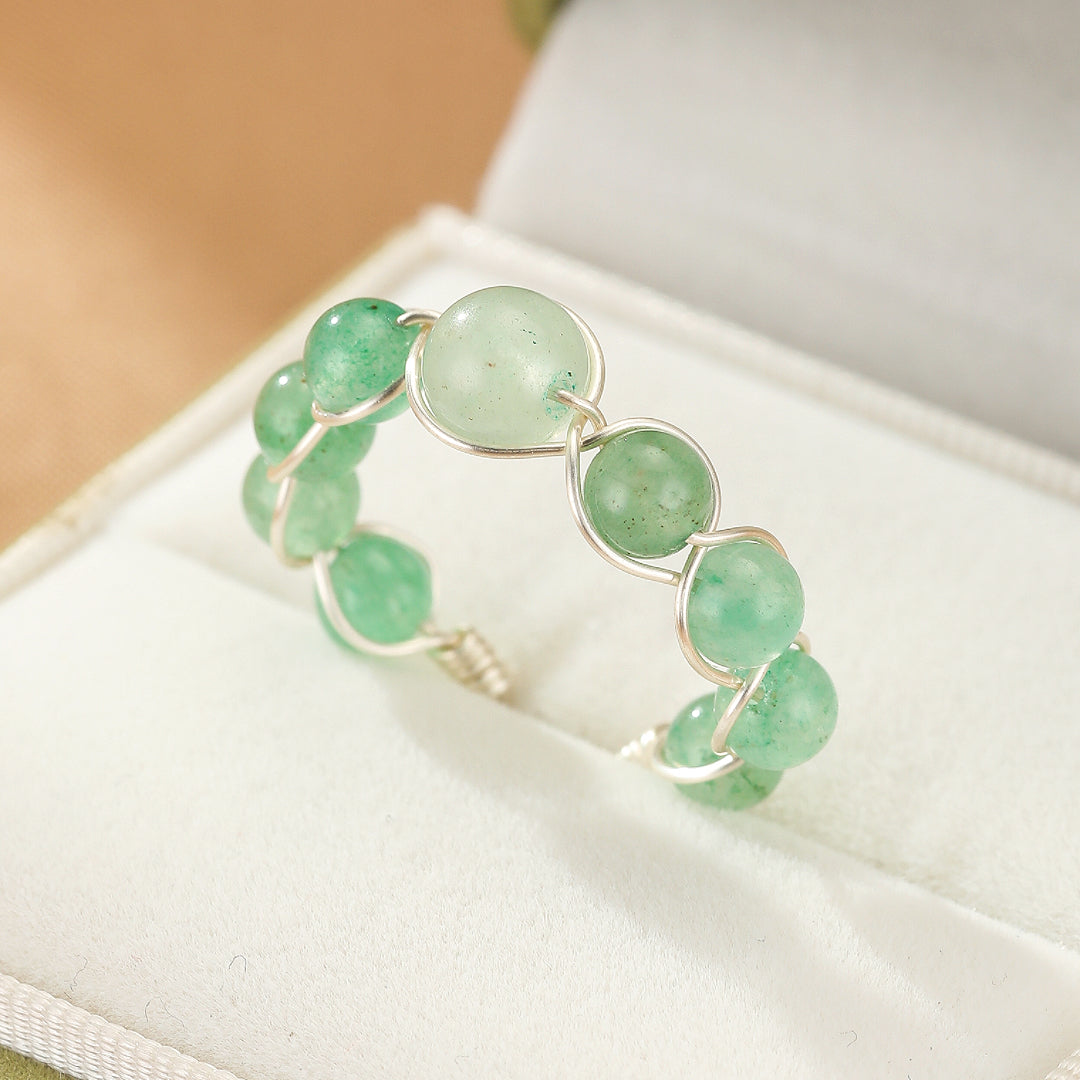 Bague Aventurine – Double Éclat