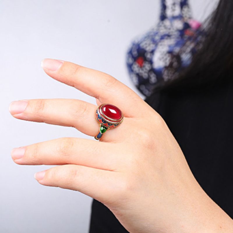 Bague Cornaline – Abondance, Argent Plaqué Or