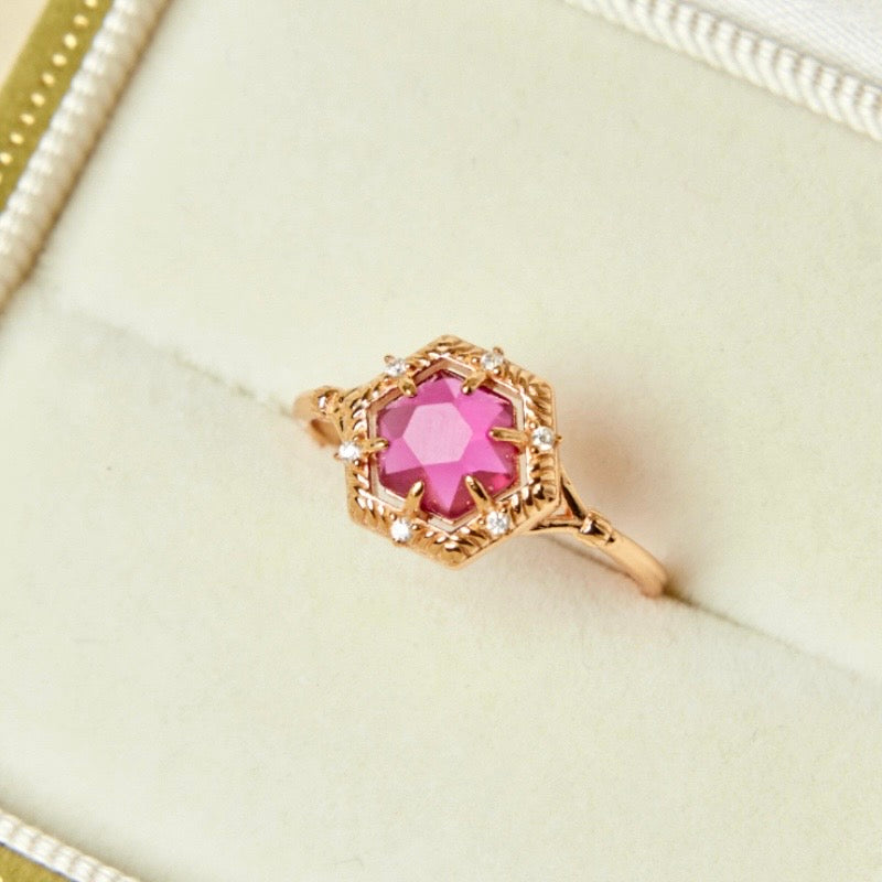 Bague Cornaline – Charme Passion, Argent Plaqué Or