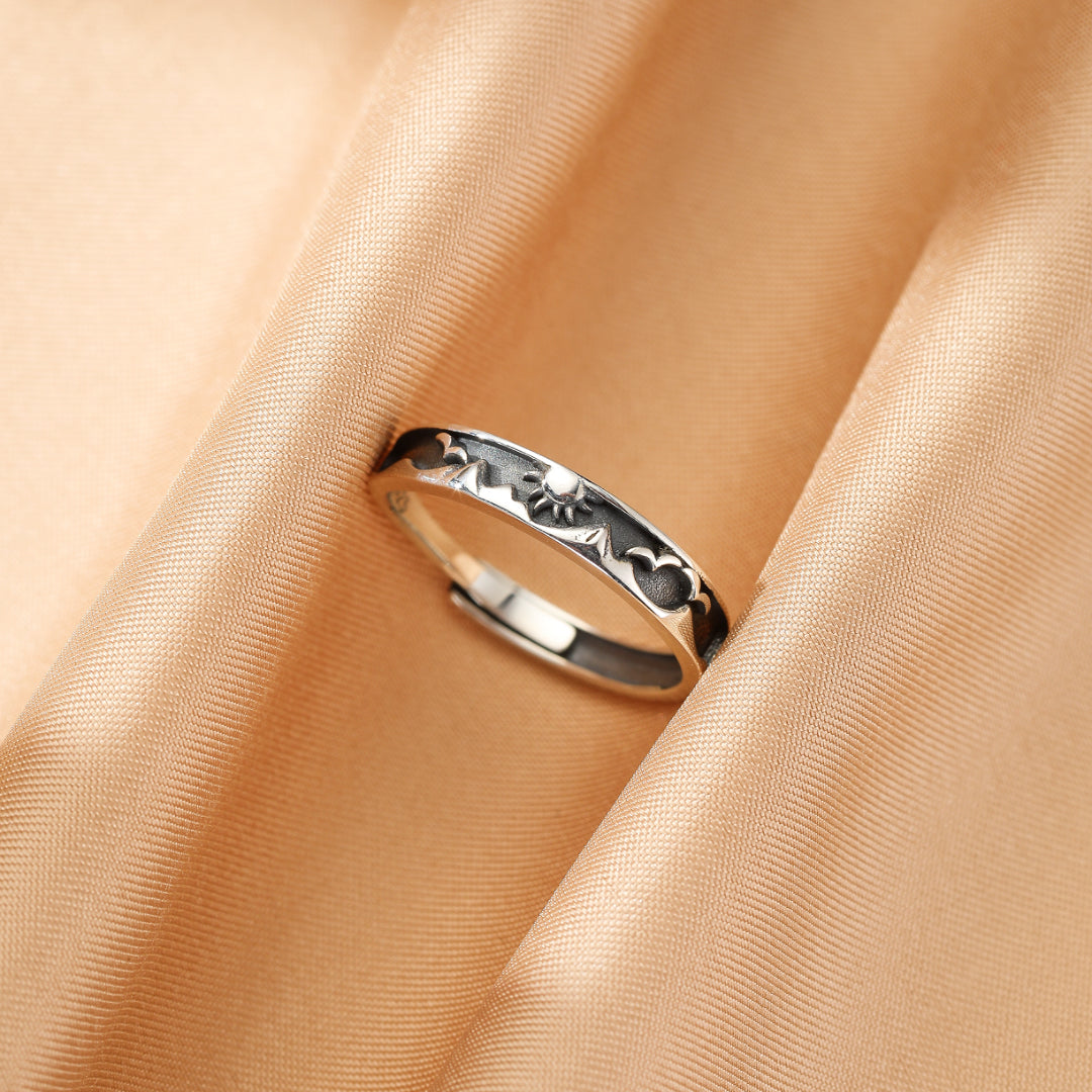 Bague Couple – Astres Unis, Argent
