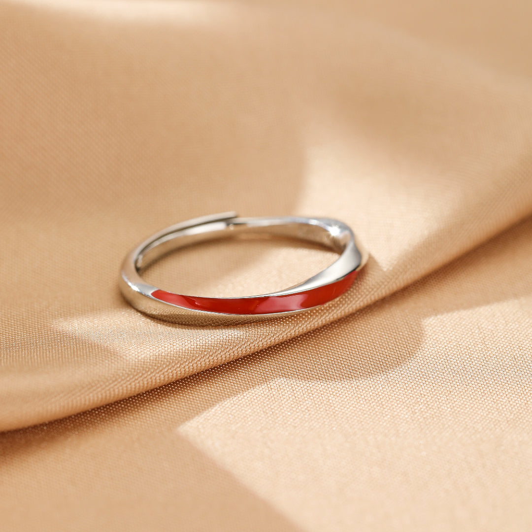 Bague Couple – Lien Ardent, Argent