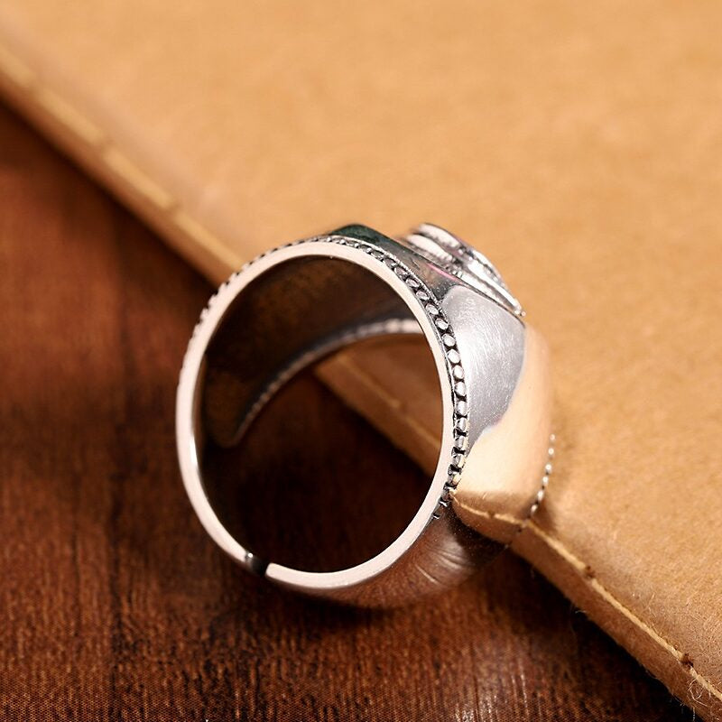 Bague Homme Mauvais Œil – Regard Ténébreux, Argent