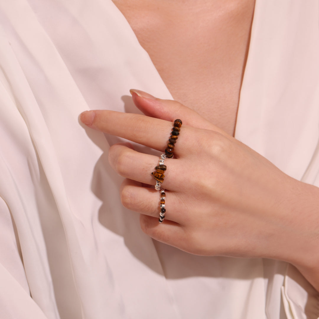 Tiger's Eye Ring – Protective Glow, Silver