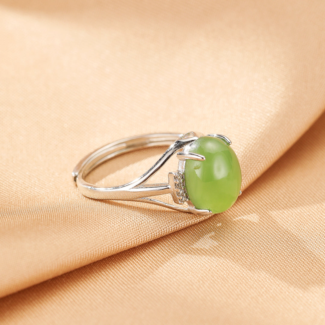 Bague Jade – Élixir de Sagesse, Argent