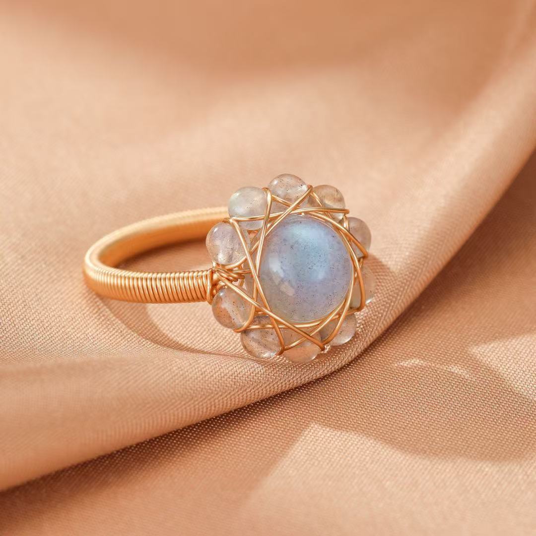 Labradorite Ring – Celestial Sphere