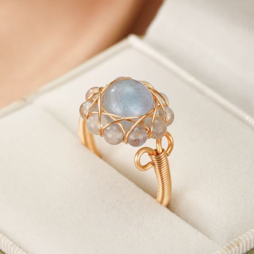 Labradorite Ring – Celestial Sphere