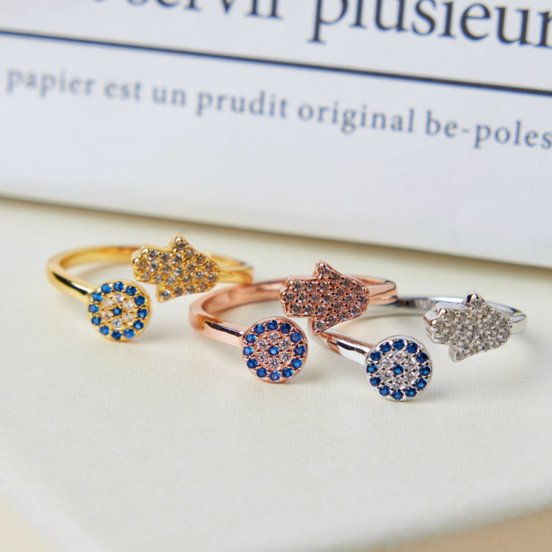 Bague Mauvais Œil – Protection, Argent