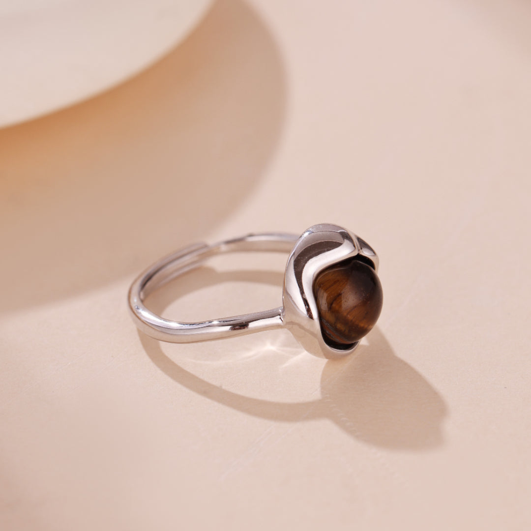 Bague Œil de Tigre – Aura Protectrice, Argent