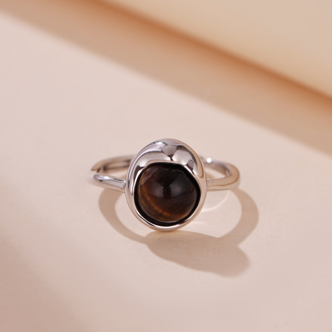 Bague Œil de Tigre – Aura Protectrice, Argent