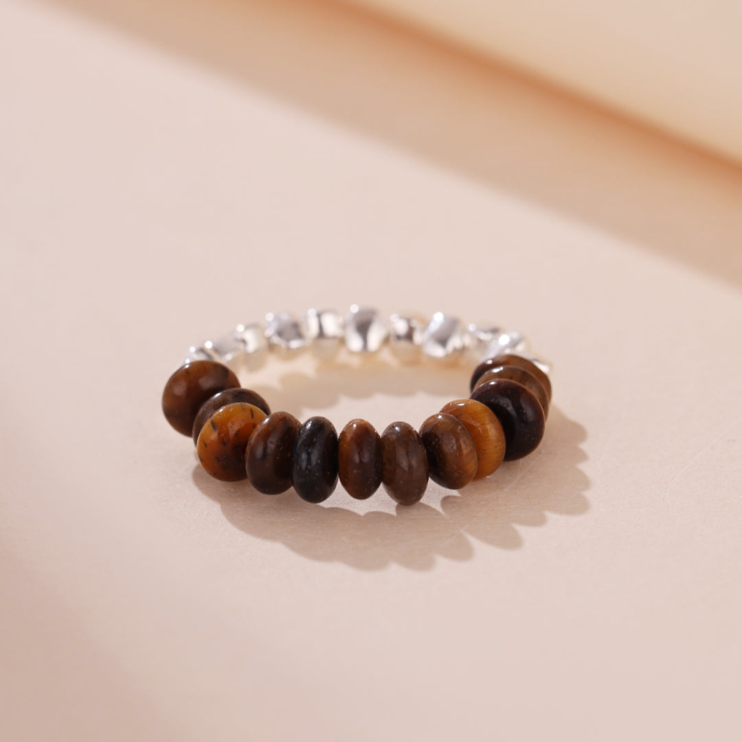 Bague Œil de Tigre – Lueur Protectrice, Argent