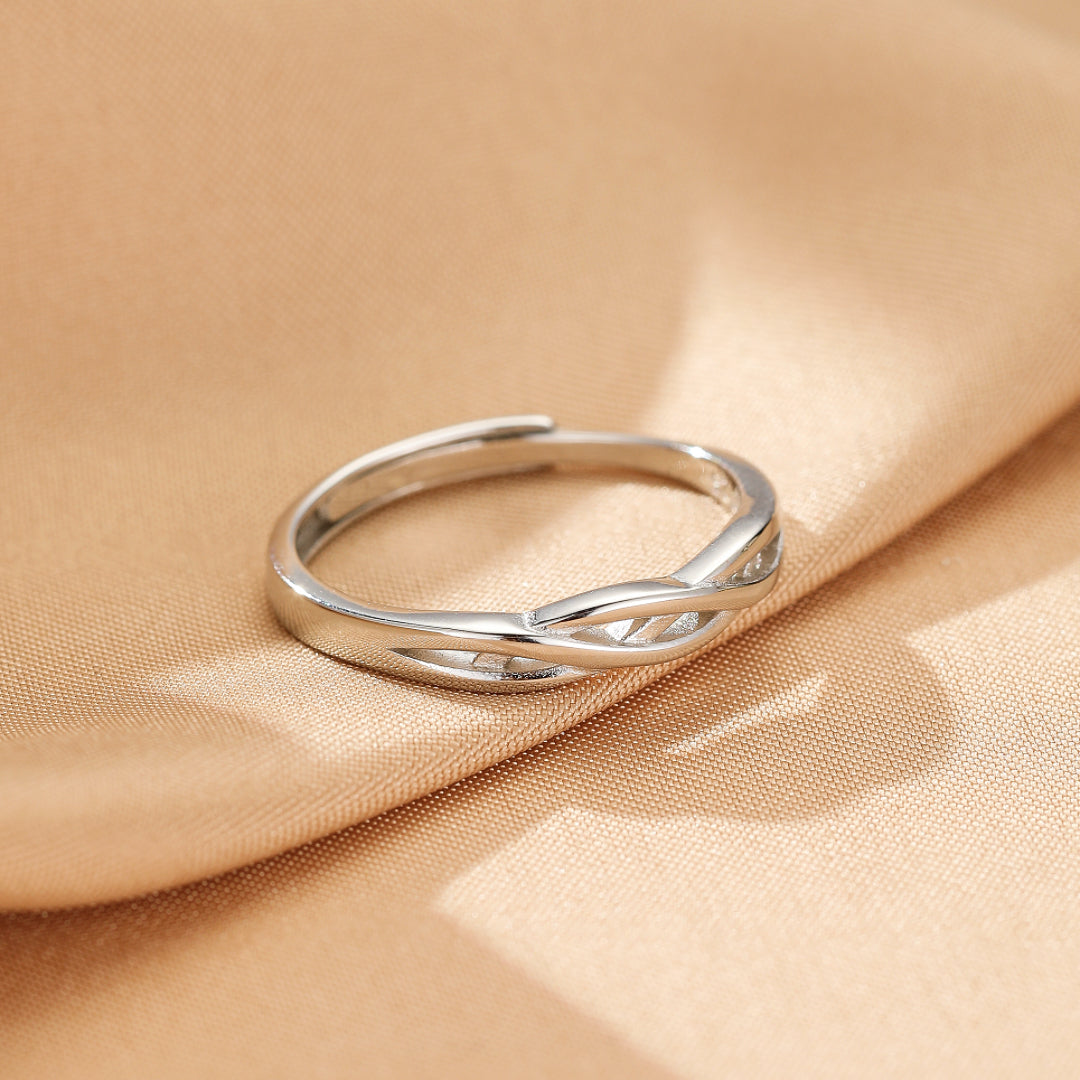 Bague Pierre de Lune Couple – Lien Éternel, Argent