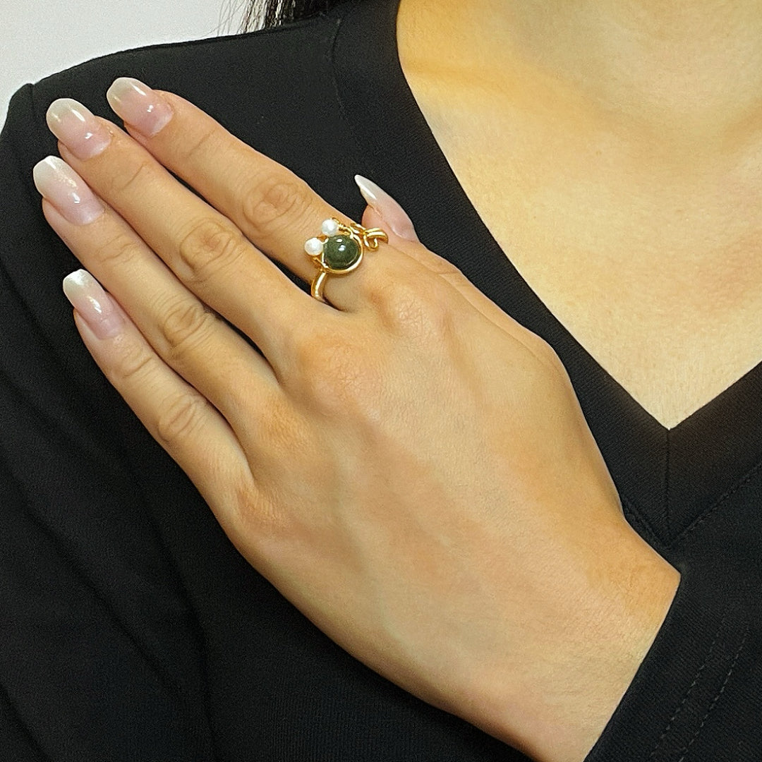 Natural Stone Ring – Feline Love