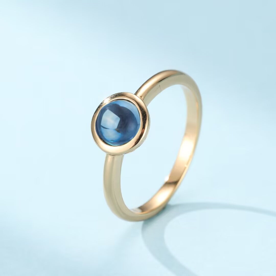 Topaz Ring – Dawn Glow, Gold Plated Silver