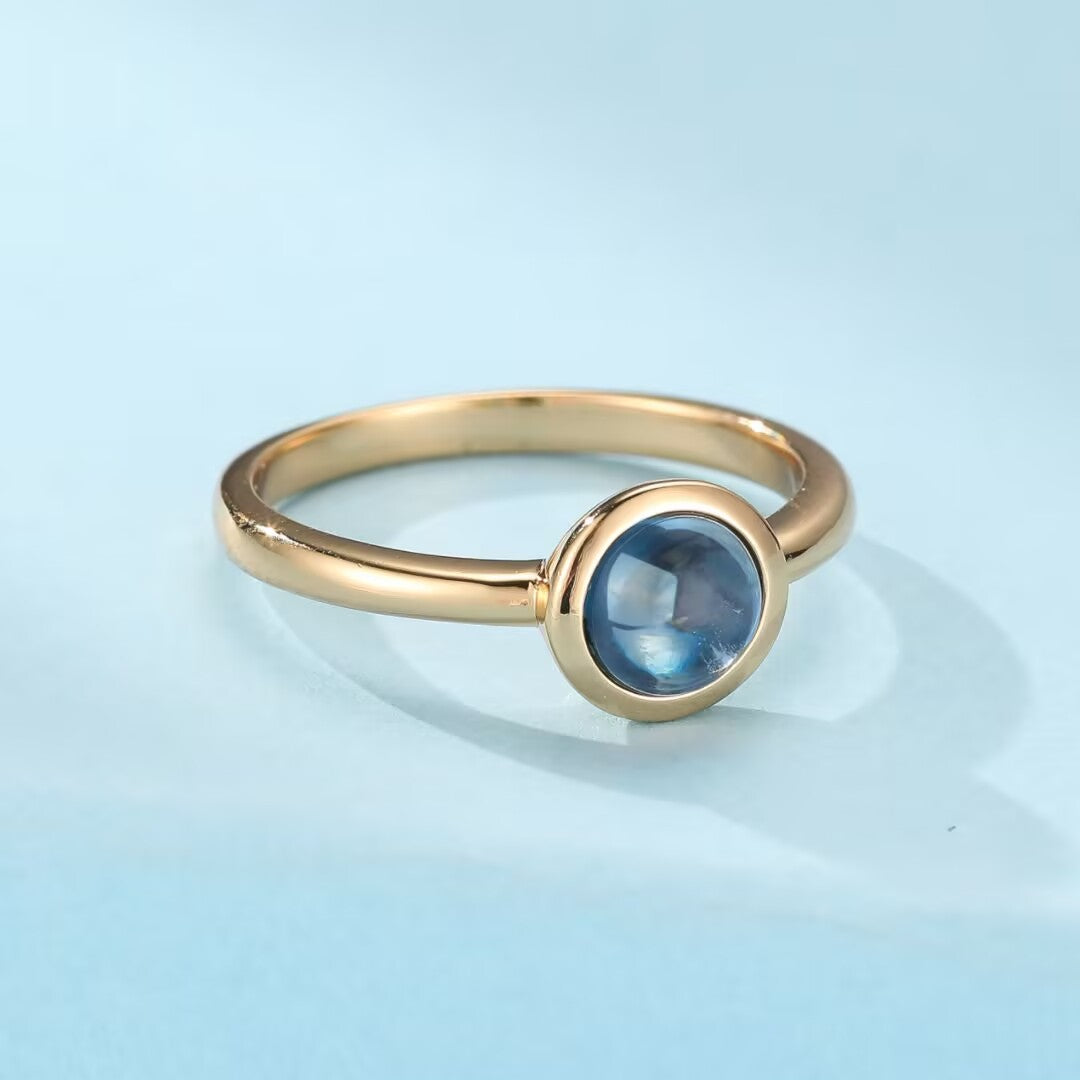Topaz Ring – Dawn Glow, Gold Plated Silver