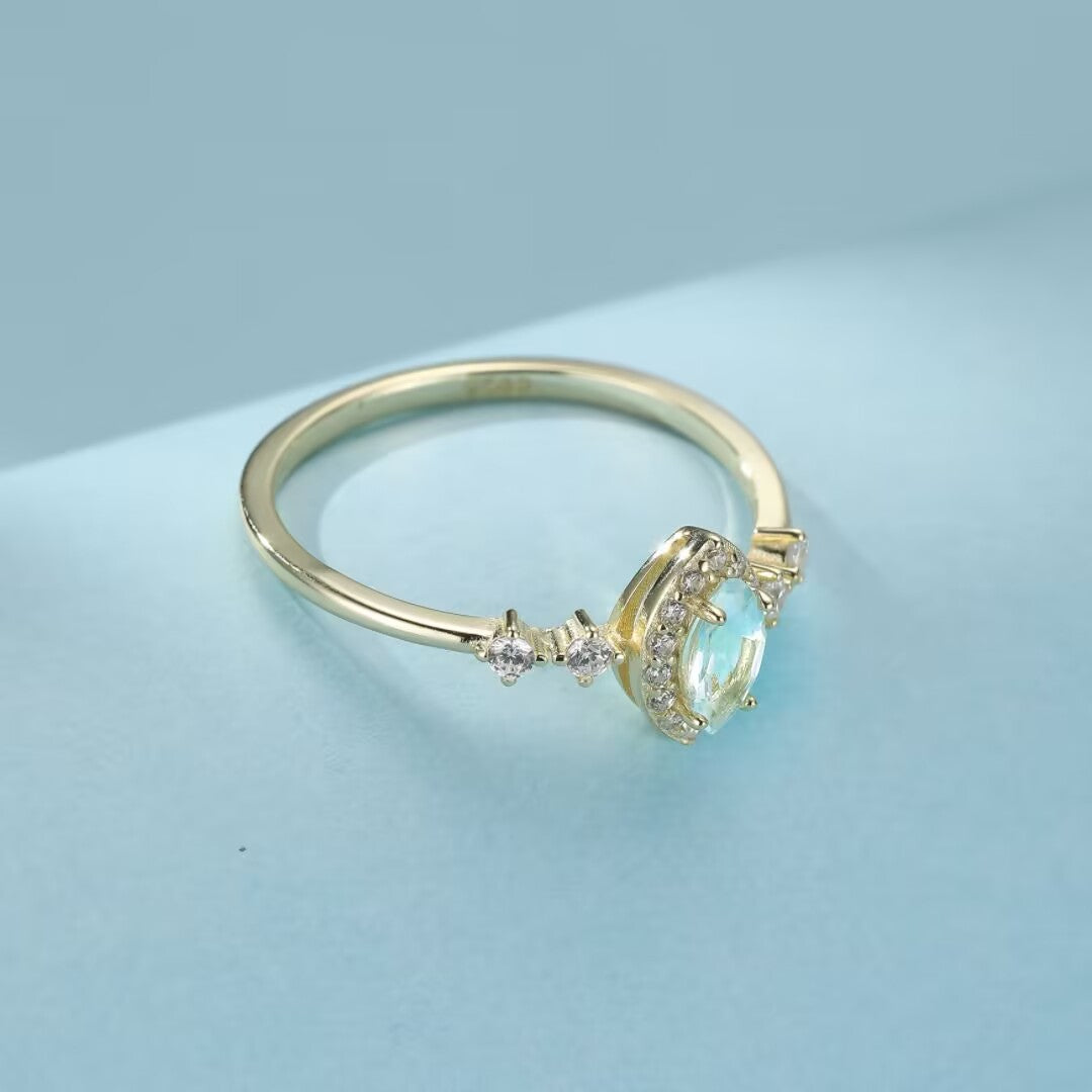 Bague Topaze – Mirage Bleu, Argent 925